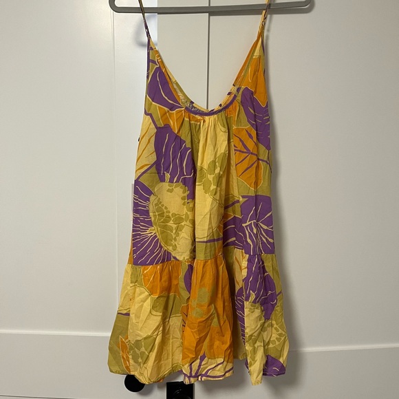 NWT | Electric & Rose Sofia Floral Cotton Minidress Ochre | Size S - Picture 8 of 9